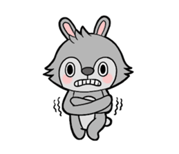 cute gray rabbit sticker #15815446