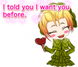 Lovely Gothic Dress Girls Boy English sticker #15815677