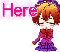 Lovely Gothic Dress Girls Boy English sticker #15815682