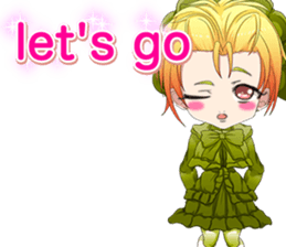 Lovely Gothic Dress Girls Boy English sticker #15815685
