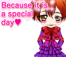 Lovely Gothic Dress Girls Boy English sticker #15815702