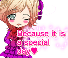 Lovely Gothic Dress Girls Boy English sticker #15815703