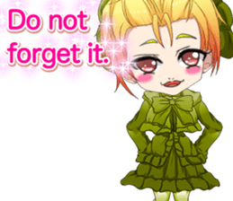 Lovely Gothic Dress Girls Boy English sticker #15815705