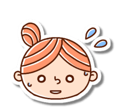 chignon girl. sticker #15815835