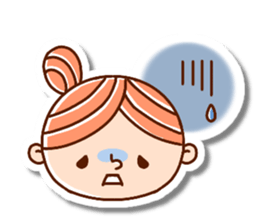 chignon girl. sticker #15815837