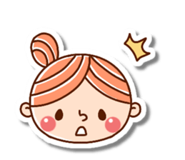 chignon girl. sticker #15815838