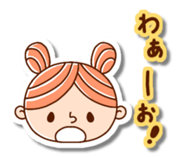 chignon girl. sticker #15815839