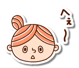 chignon girl. sticker #15815840