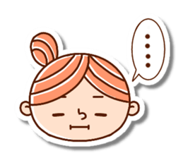 chignon girl. sticker #15815842