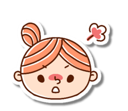 chignon girl. sticker #15815844