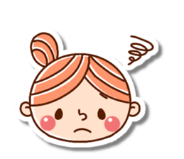 chignon girl. sticker #15815846