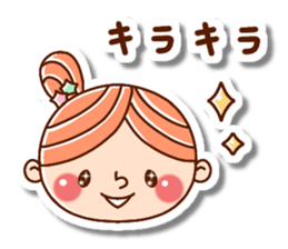 chignon girl. sticker #15815850