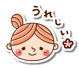 chignon girl. sticker #15815851