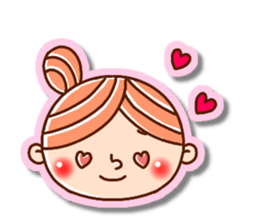 chignon girl. sticker #15815853