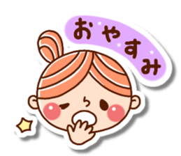 chignon girl. sticker #15815864