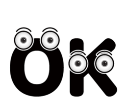 Move! Character letter sticker #15816127