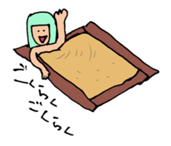 It's invited to a hot spring certainly. sticker #15816431