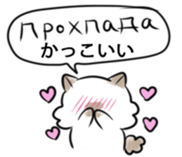 Russian language sticker Polar bear&cat2 sticker #15816894
