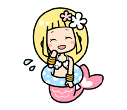Cute mermaid "Lily" sticker #15816979