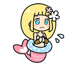 Cute mermaid "Lily" sticker #15816980