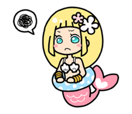 Cute mermaid "Lily" sticker #15816982