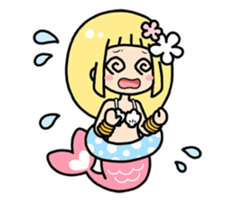Cute mermaid "Lily" sticker #15816983