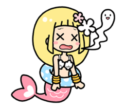 Cute mermaid "Lily" sticker #15816985