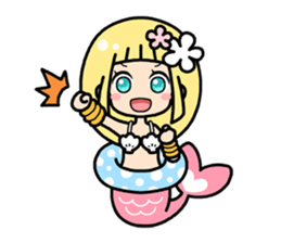 Cute mermaid "Lily" sticker #15816986
