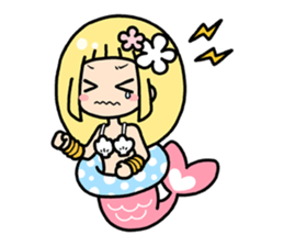 Cute mermaid "Lily" sticker #15816987
