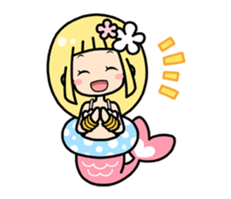 Cute mermaid "Lily" sticker #15816988