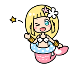 Cute mermaid "Lily" sticker #15816989