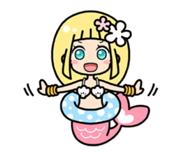 Cute mermaid "Lily" sticker #15816990