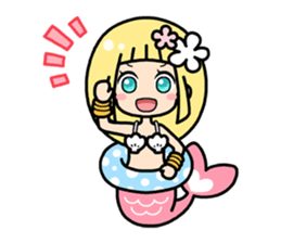 Cute mermaid "Lily" sticker #15816992