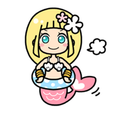 Cute mermaid "Lily" sticker #15816993