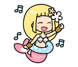 Cute mermaid "Lily" sticker #15816994