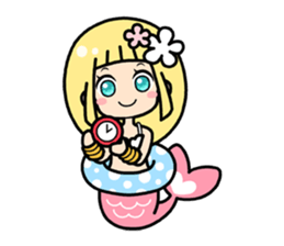 Cute mermaid "Lily" sticker #15816995