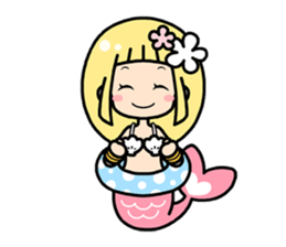 Cute mermaid "Lily" sticker #15816996