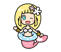 Cute mermaid "Lily" sticker #15816997