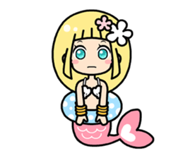 Cute mermaid "Lily" sticker #15816999