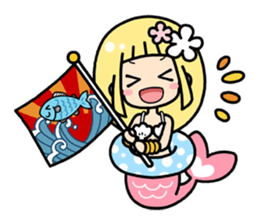 Cute mermaid "Lily" sticker #15817001