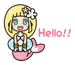 Cute mermaid "Lily" sticker #15817002
