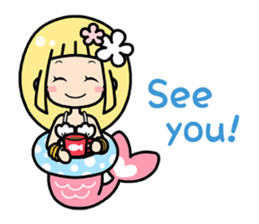 Cute mermaid "Lily" sticker #15817003