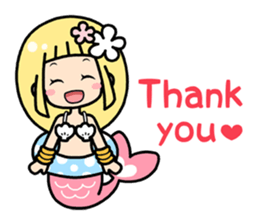 Cute mermaid "Lily" sticker #15817004