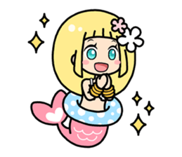 Cute mermaid "Lily" sticker #15817006