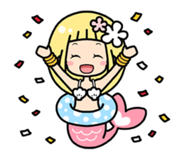 Cute mermaid "Lily" sticker #15817007