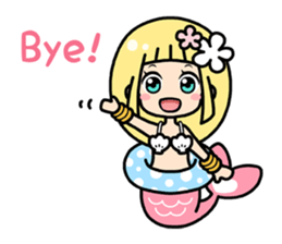 Cute mermaid "Lily" sticker #15817009