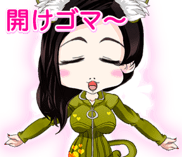 Harajuku system cute cat ears girl ale.. sticker #15817329