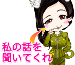 Harajuku system cute cat ears girl ale.. sticker #15817333