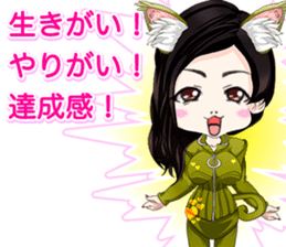 Harajuku system cute cat ears girl ale.. sticker #15817341