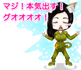 Harajuku system cute cat ears girl ale.. sticker #15817361